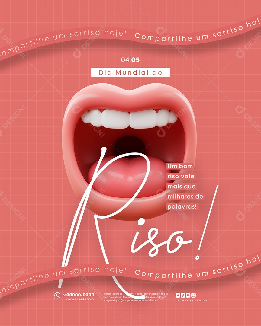 Feed Dia Mundial do Riso 4 de Maio Social Media PSD Editável