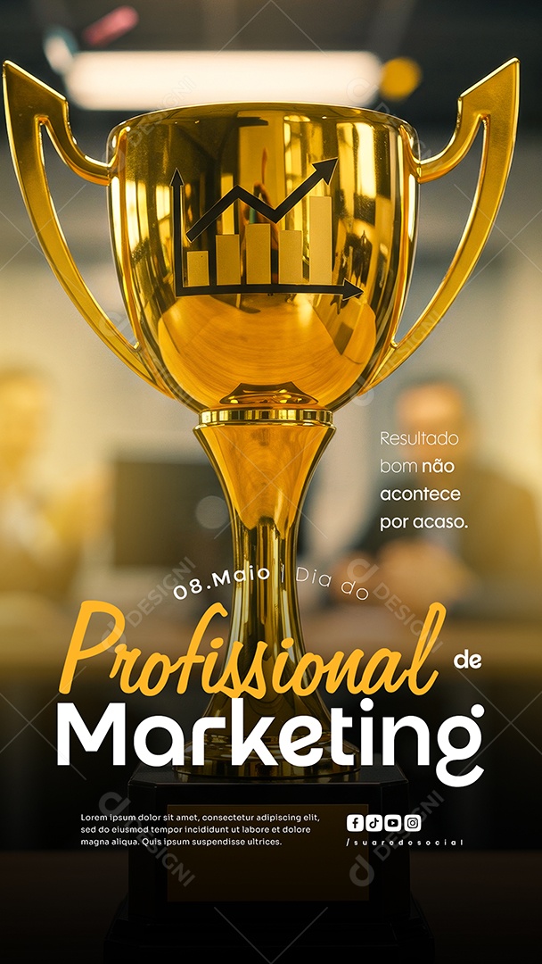 Story Dia do Profissional de Marketing 8 de Maio Social Media PSD Editável