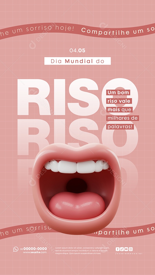 Story Dia Mundial do Riso 4 de Maio Social Media PSD Editável