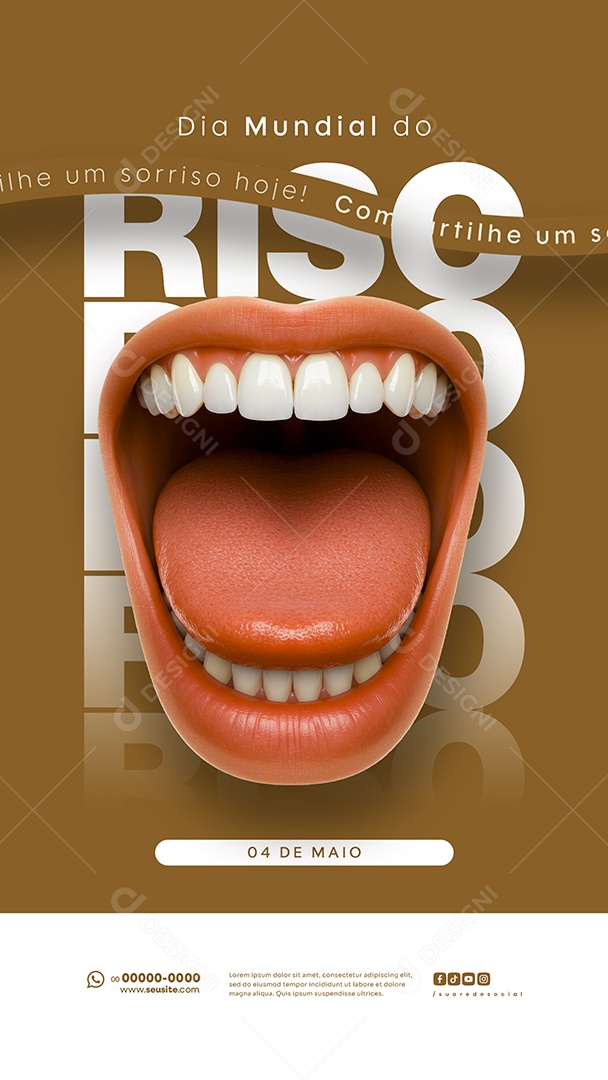 Story Dia Mundial do Riso 4 de Maio Social Media PSD Editável