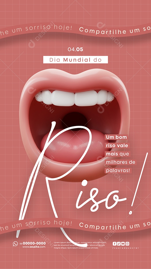 Story Dia Mundial do Riso 4 de Maio Social Media PSD Editável