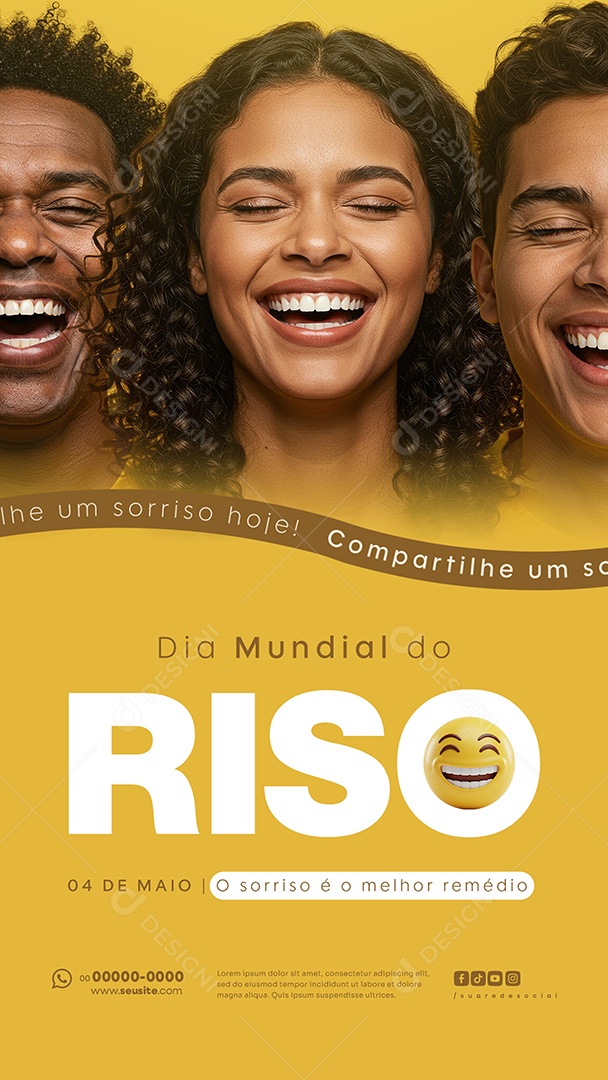 Story Dia Mundial do Riso 4 de Maio Social Media PSD Editável