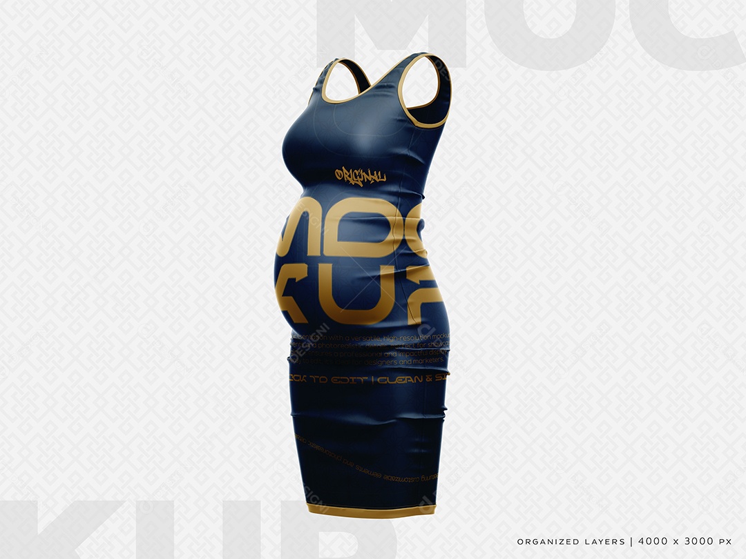 Vestido Mockup PSD Editável
