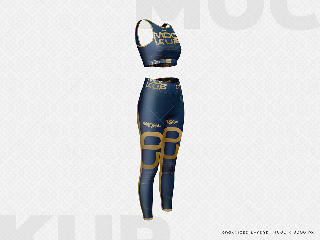 Mockup Kit Roupa De Academia Feminina PSD Editável