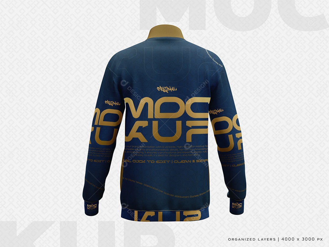 Camiseta Manga Longa Mockup PSD Editável