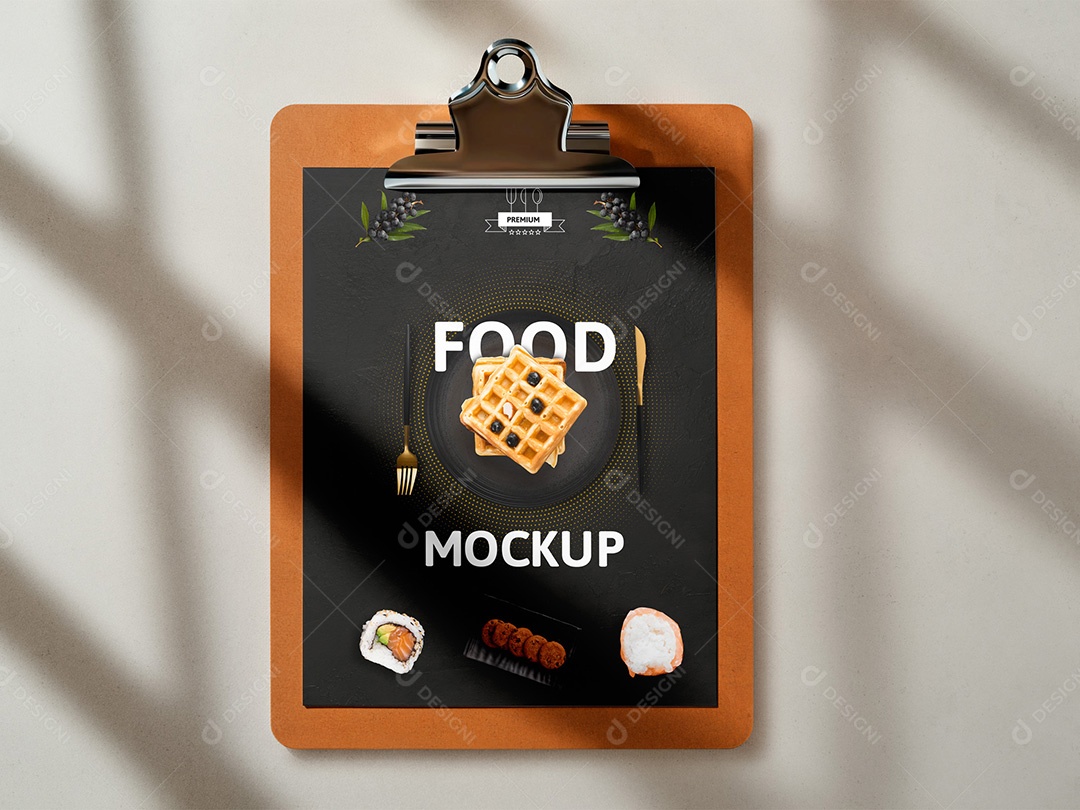 Menu Mockup PSD Editável