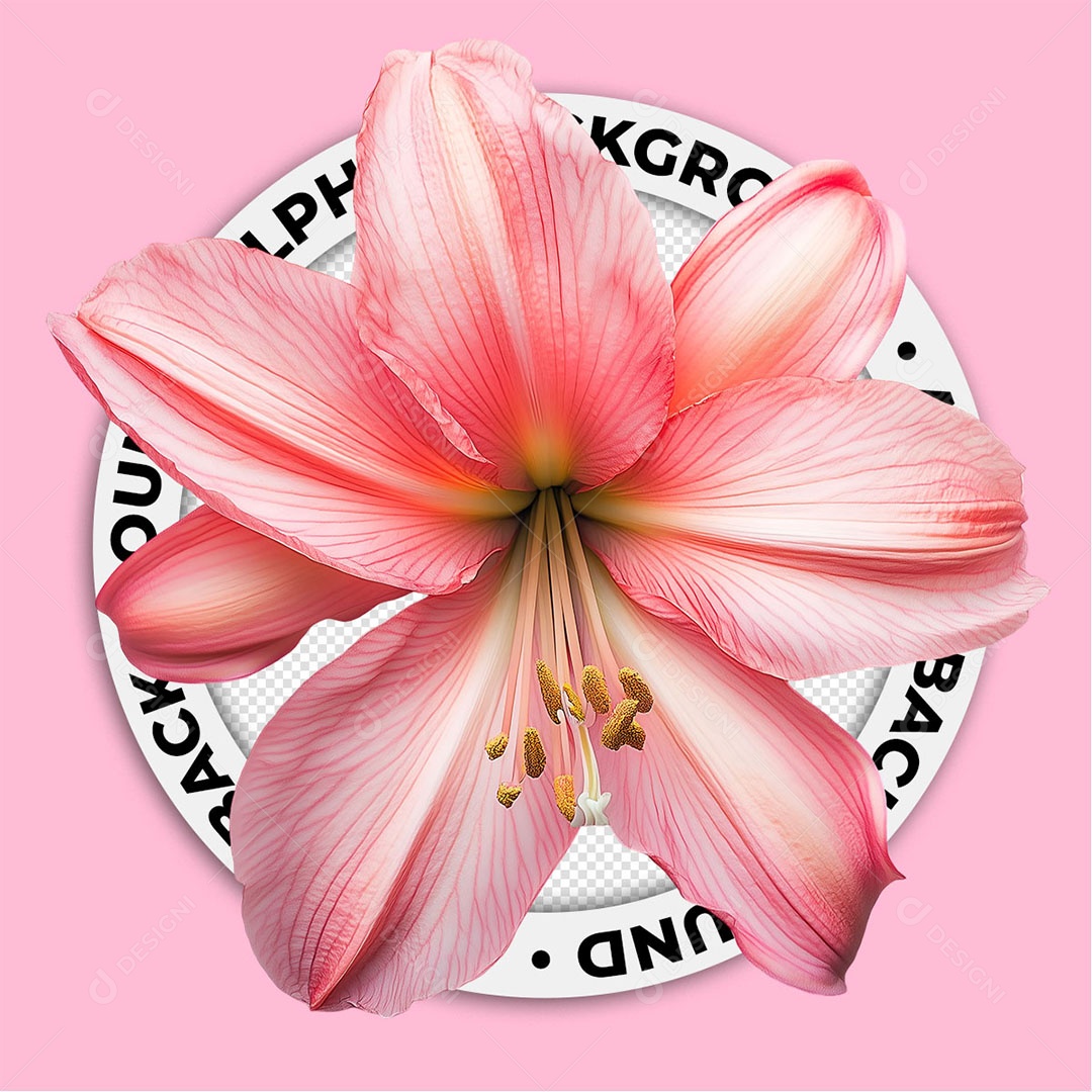 Elemento 3D Flor Para Composição PSD