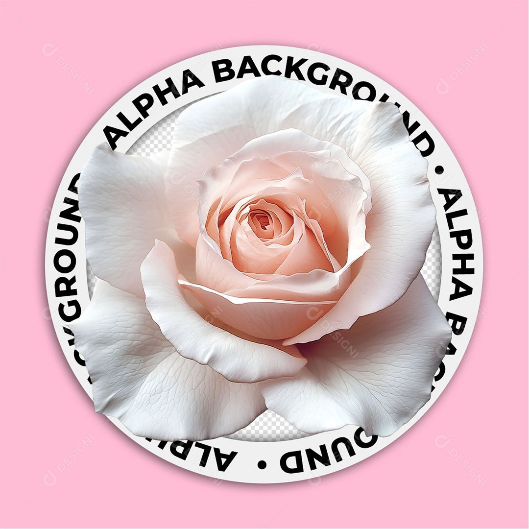 Elemento 3D Flor Rosa Para Composição PSD