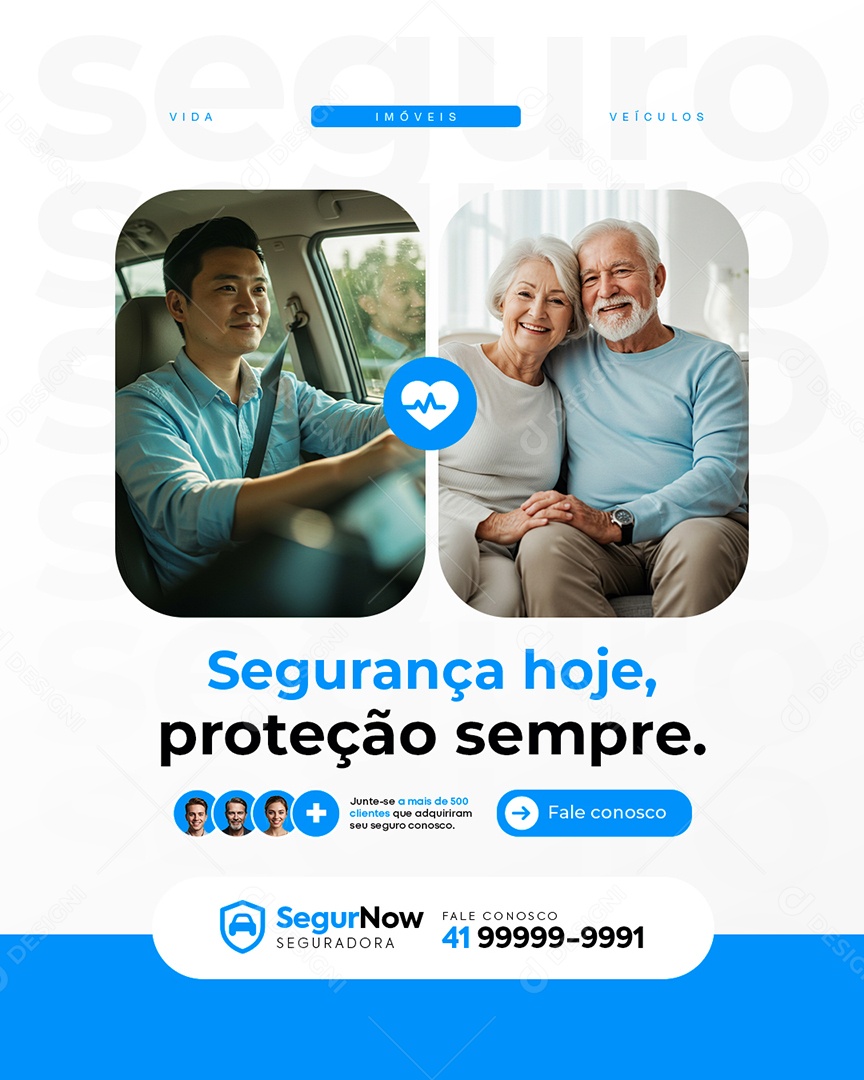 Seguradora Segurança Hoje Proteção Sempre Social Media PSD Editável