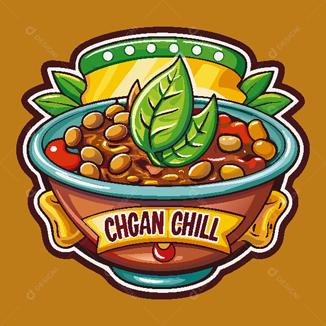 Modelo de Ícone de Logo Tigela de Comida Vetor EPS