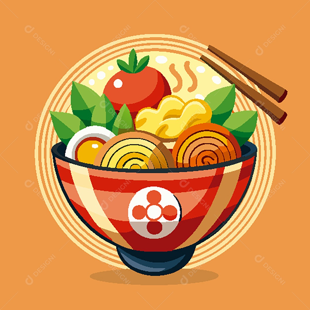 Modelo de Ícone de Logo Tigela de Comida Vetor EPS