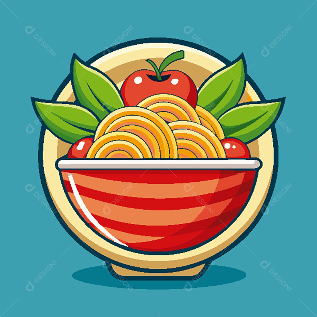 Modelo de Ícone de Logo Tigela de Comida Vetor EPS