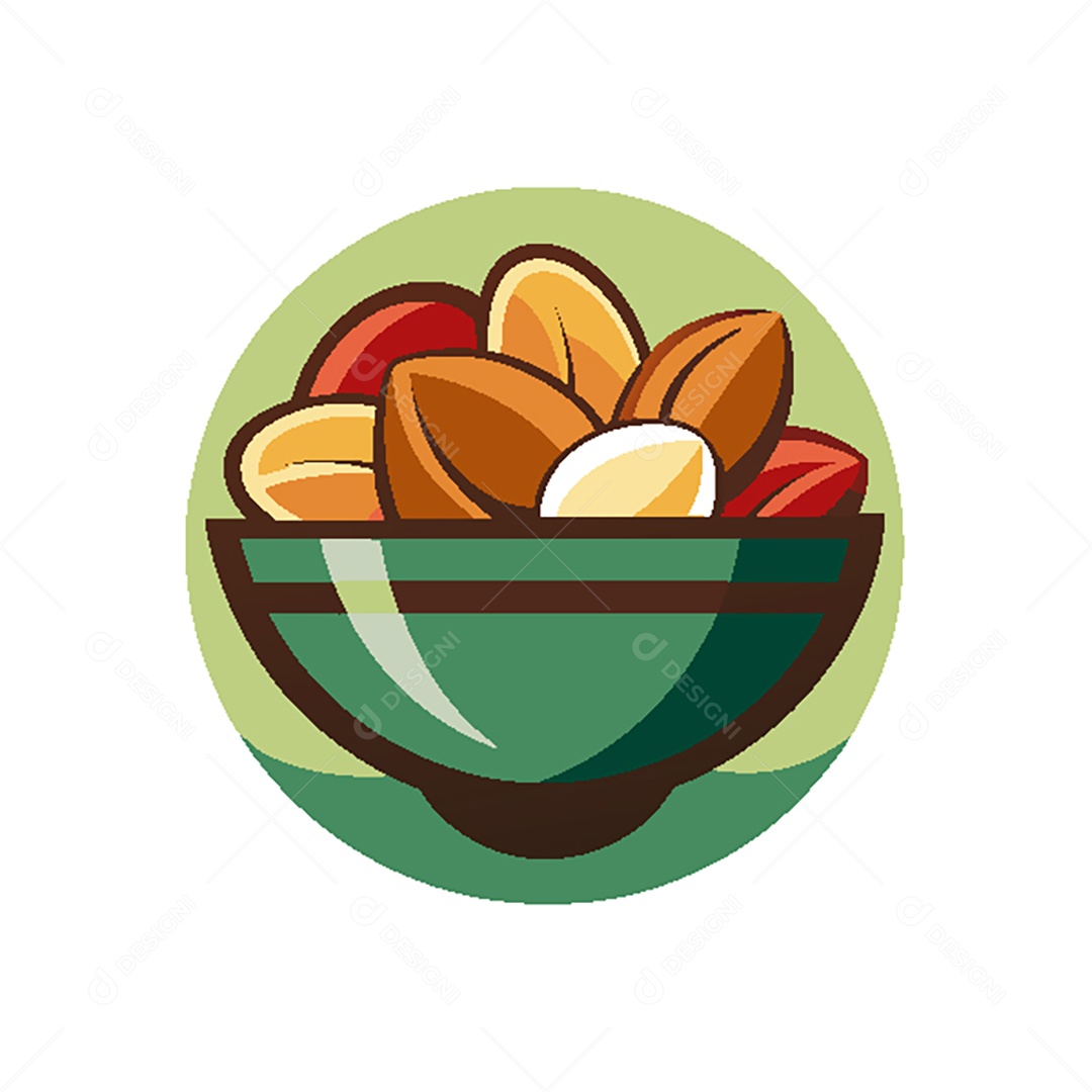 Modelo de Ícone de Logo Tigela de Comida Vetor EPS