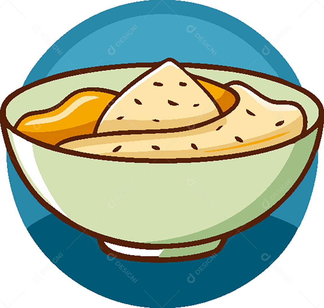 Modelo de Ícone de Logo Tigela de Comida Vetor EPS