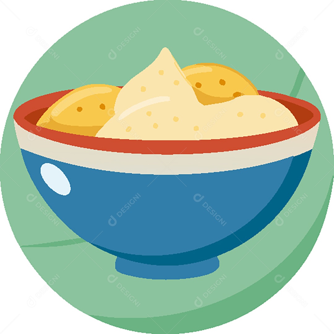 Modelo de Ícone de Logo Tigela de Comida Vetor EPS