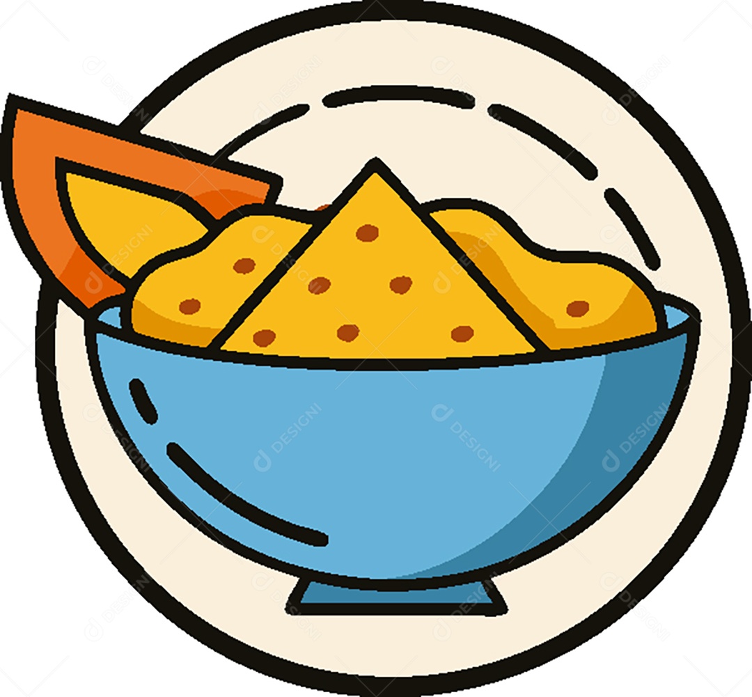 Modelo de Ícone de Logo Tigela de Comida Vetor EPS