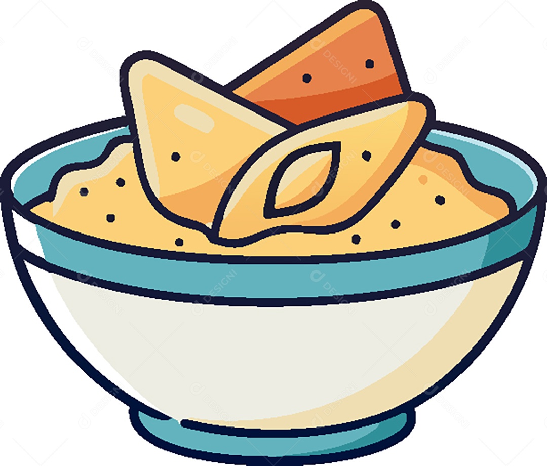 Modelo de Ícone de Logo Tigela de Comida Vetor EPS