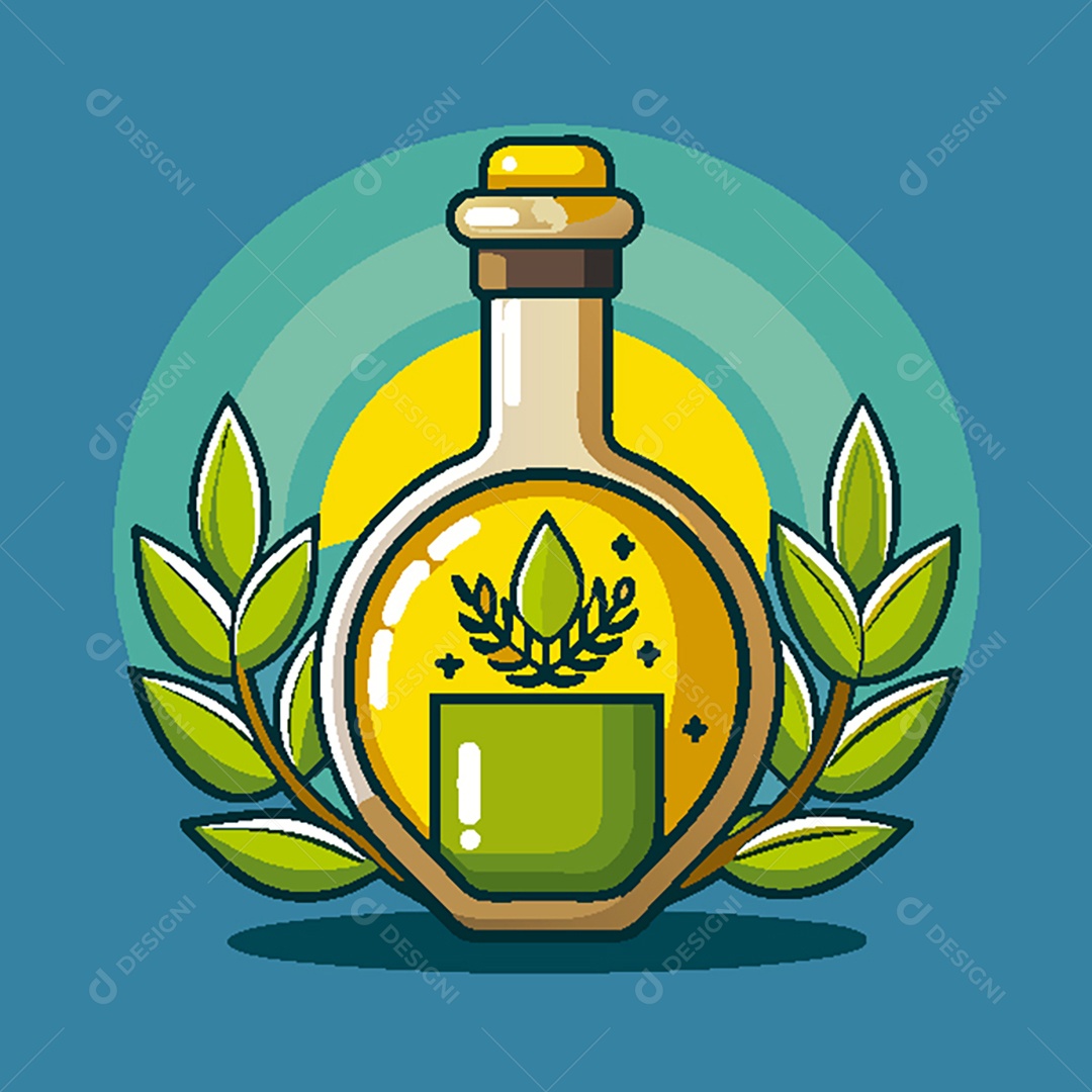 Modelo de Ícone de Logo de Garrafa Vetor EPS