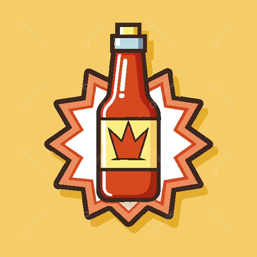 Modelo de Ícone de Logo de Ketchup Vetor EPS