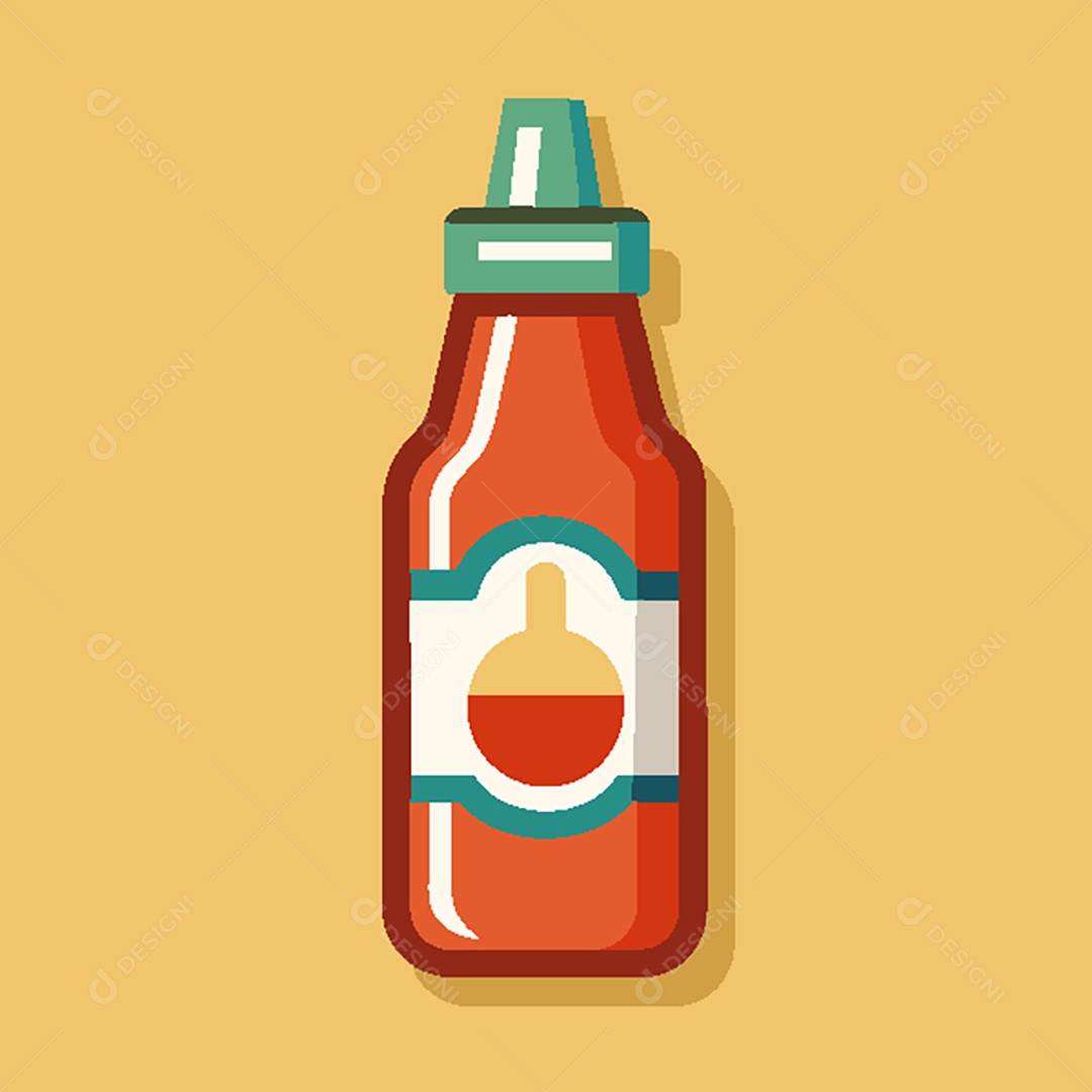 Modelo de Ícone de Logo de Ketchup Vetor EPS