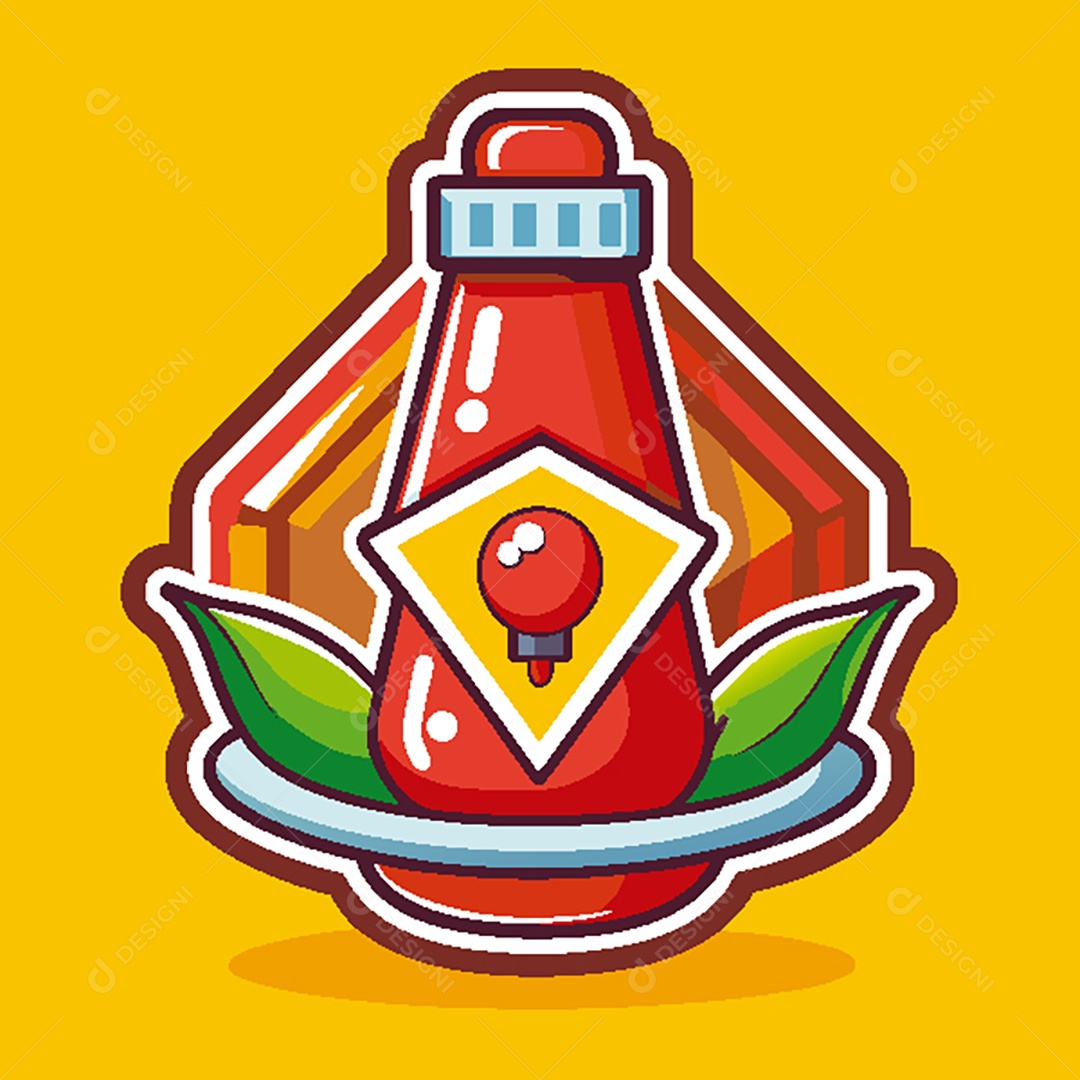 Modelo de Ícone de Logo de Ketchup Vetor EPS