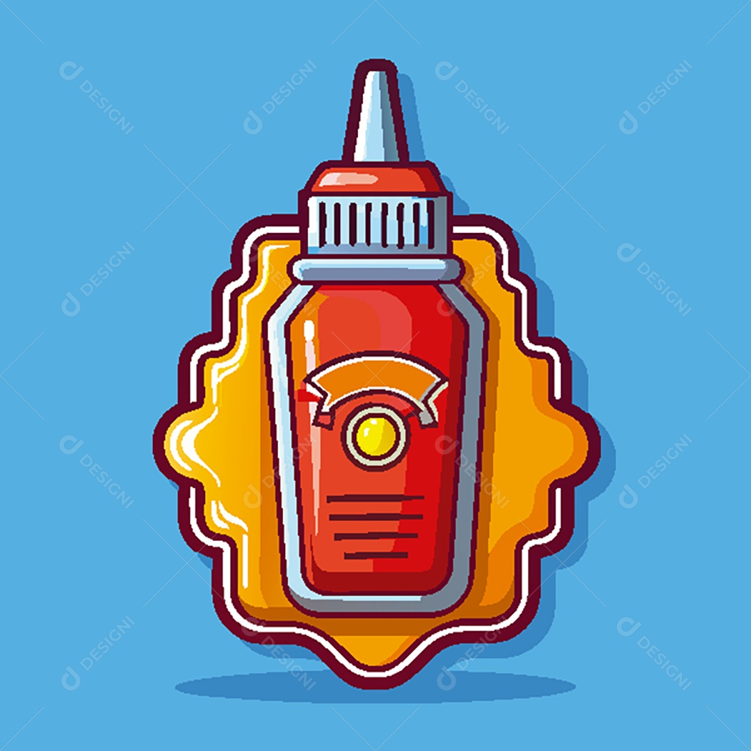 Modelo de Ícone de Logo de Ketchup Vetor EPS
