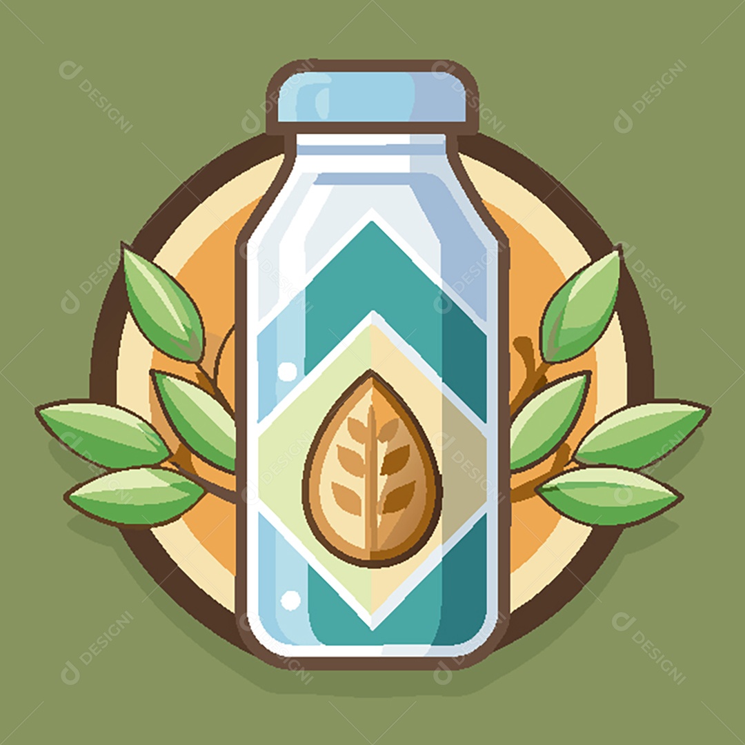 Modelo de Ícone de Logo de Garrafa Vetor EPS