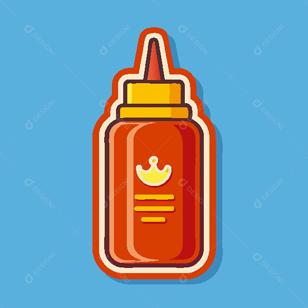 Modelo de Ícone de Logo de Ketchup Vetor EPS
