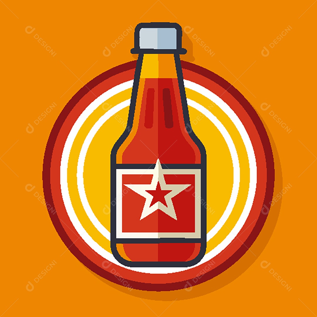 Modelo de Ícone de Logo de Ketchup Vetor EPS