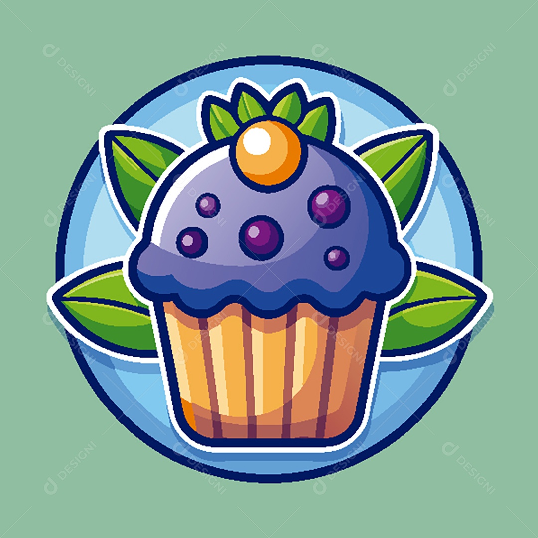 Modelo de Ícone de Logo Cupcake Vetor EPS