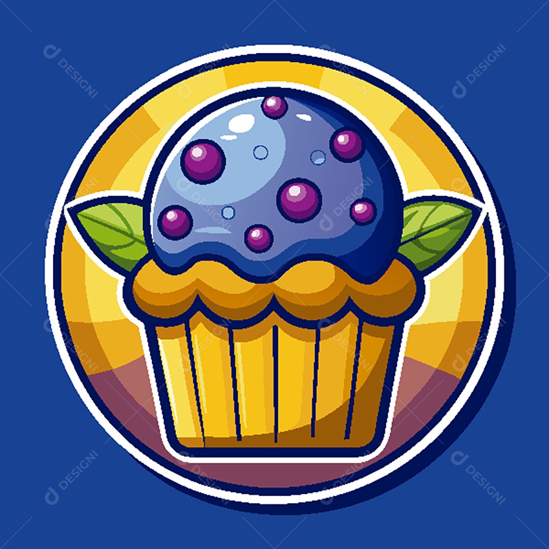 Modelo de Ícone de Logo Cupcake Vetor EPS