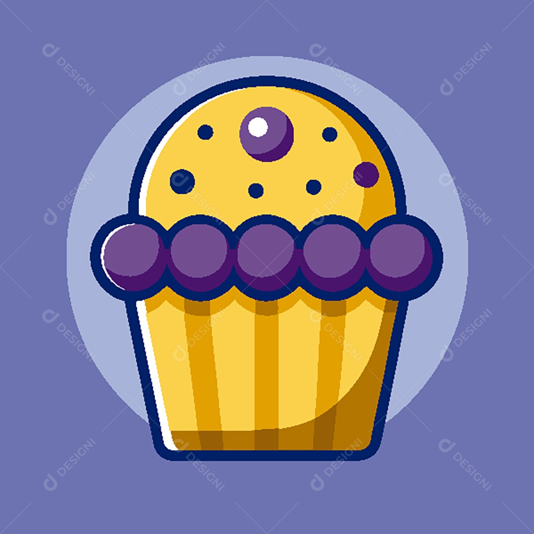 Modelo de Ícone de Logo Cupcake Vetor EPS