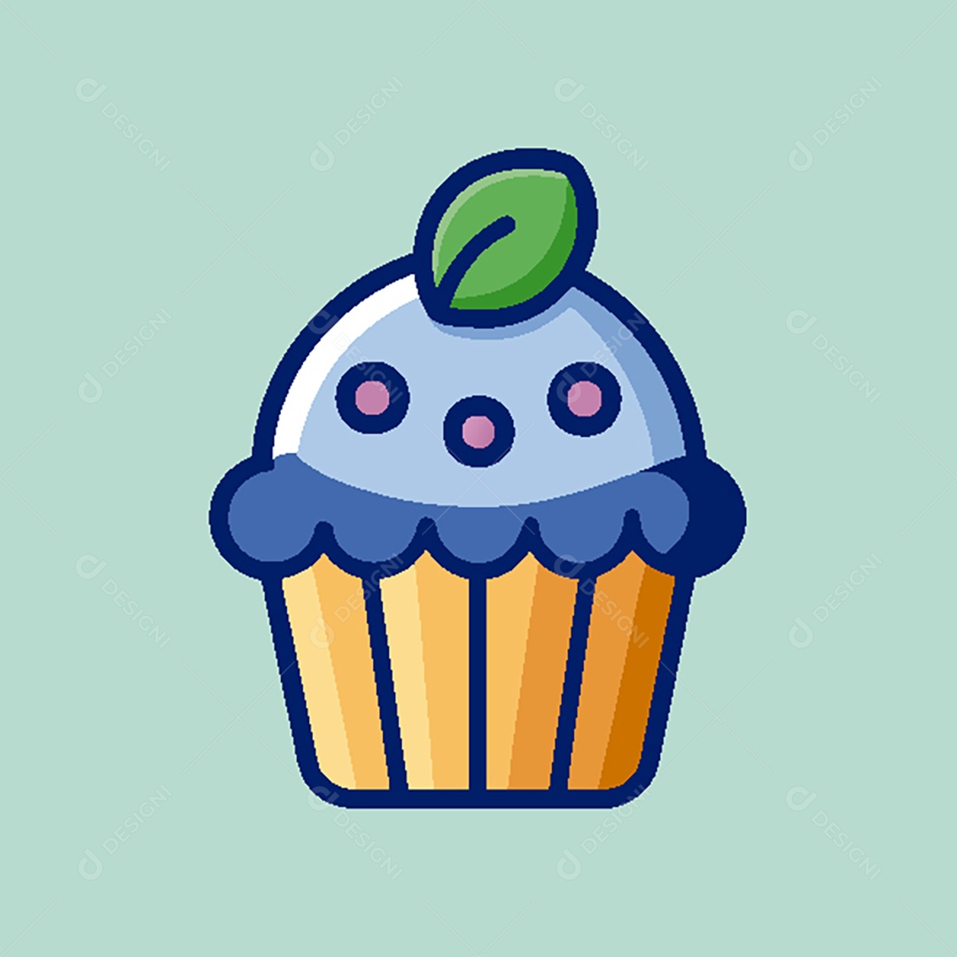 Modelo de Ícone de Logo Cupcake Vetor EPS