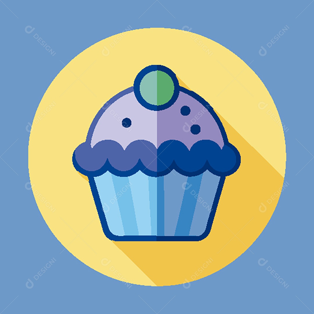 Modelo de Ícone de Logo Cupcake Vetor EPS