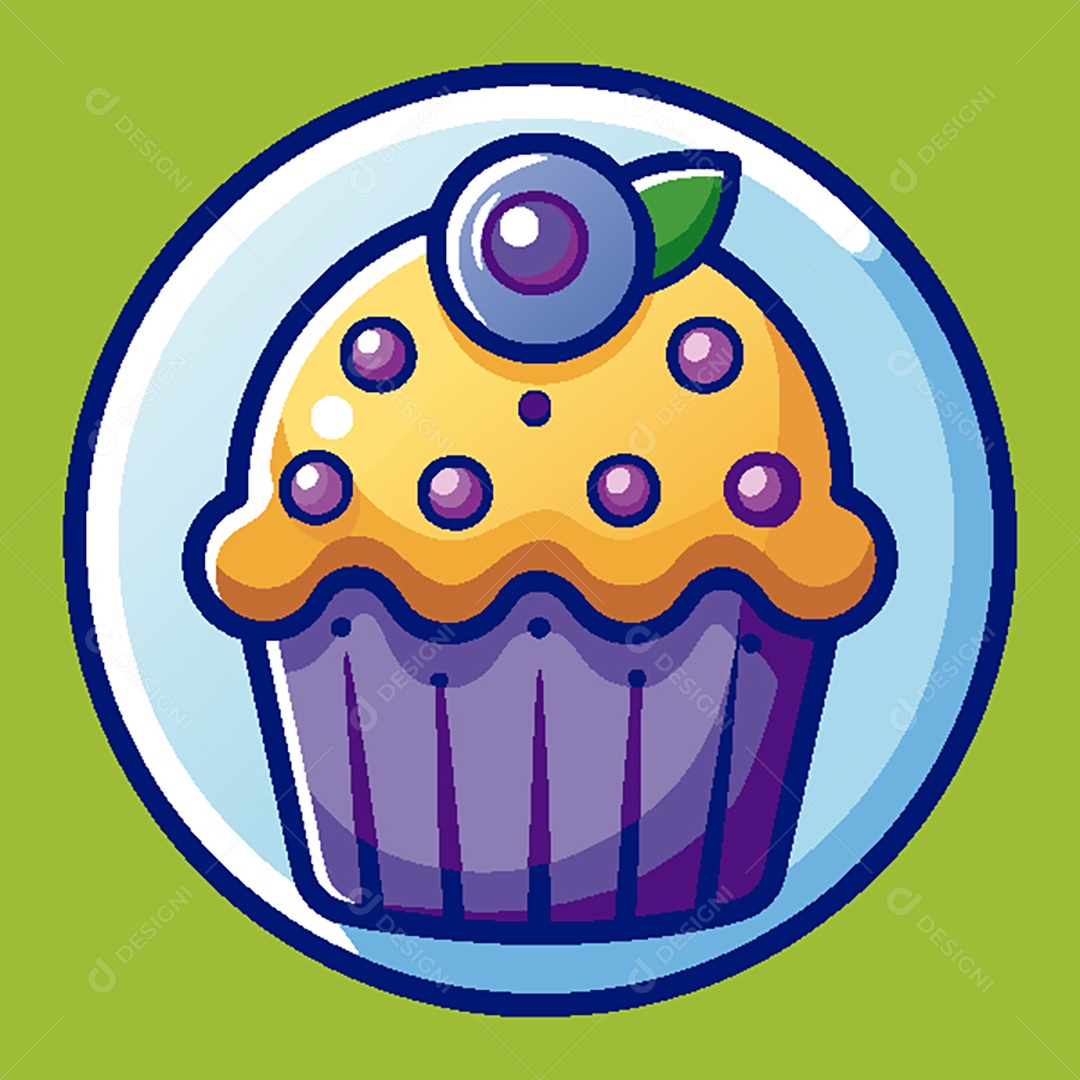 Modelo de Ícone de Logo Cupcake Vetor EPS