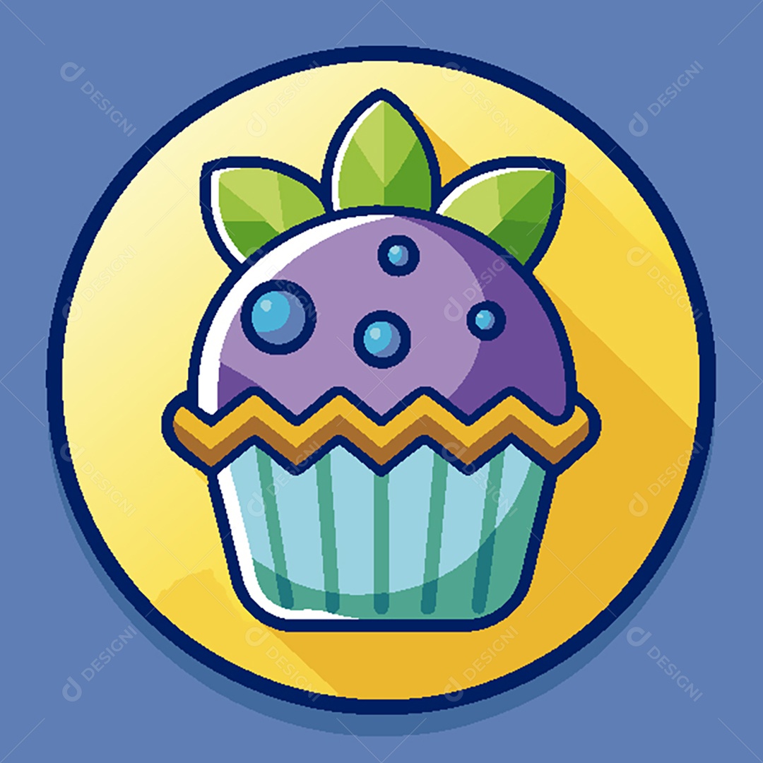 Modelo de Ícone de Logo Cupcake Vetor EPS