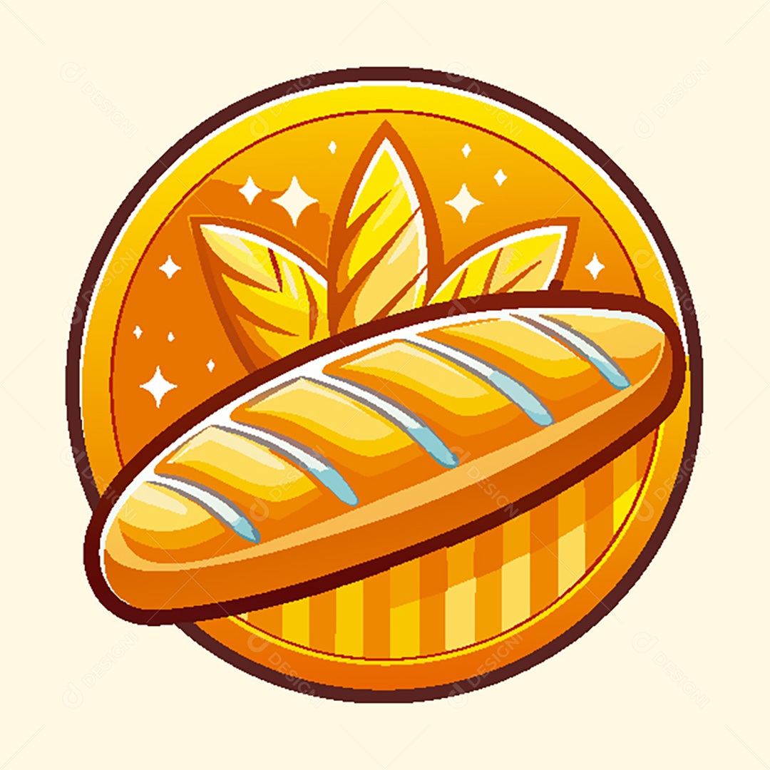 Modelo de Ícone de Logo Pão Vetor EPS