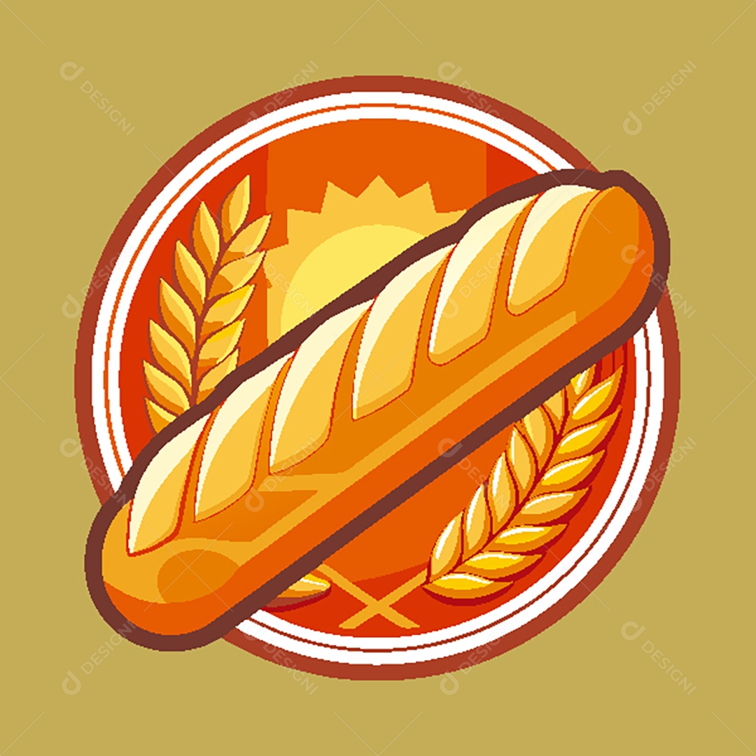 Modelo de Ícone de Logo Pão Vetor EPS