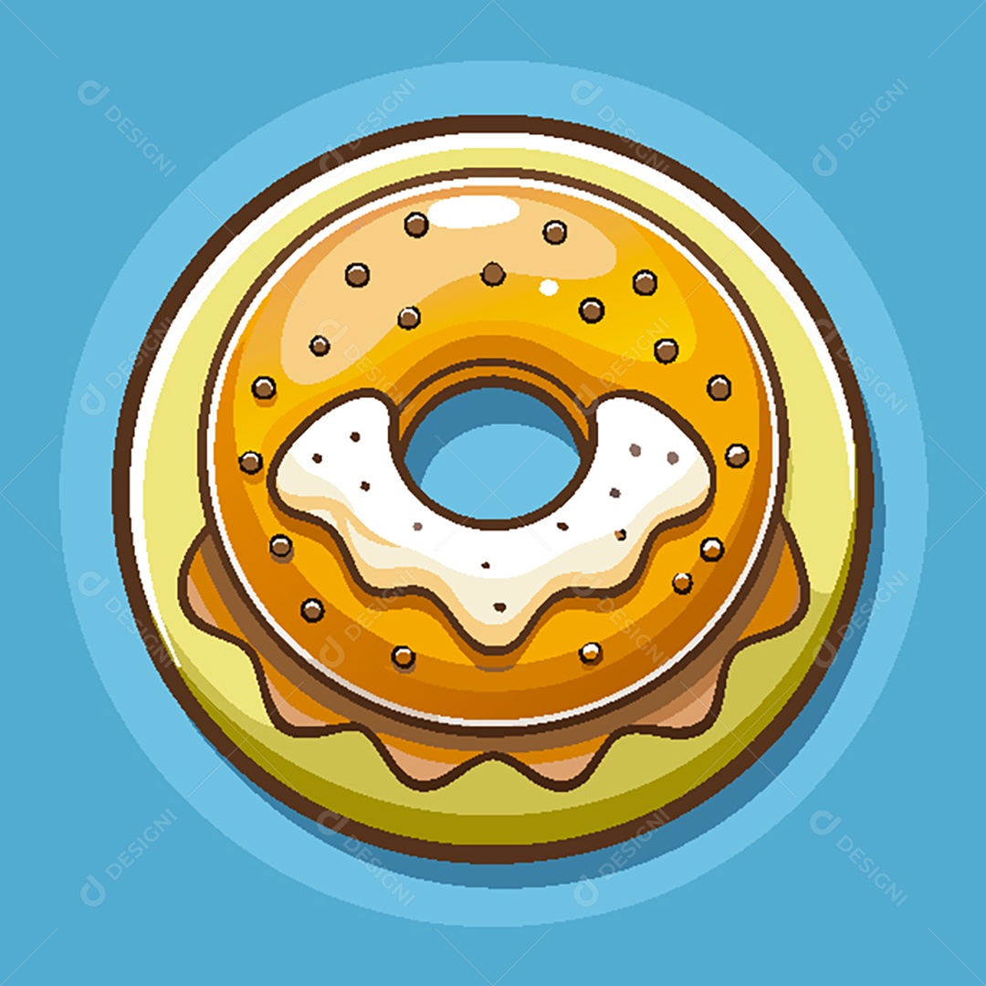 Modelo de Ícone de Logo Rosquinha Vetor EPS