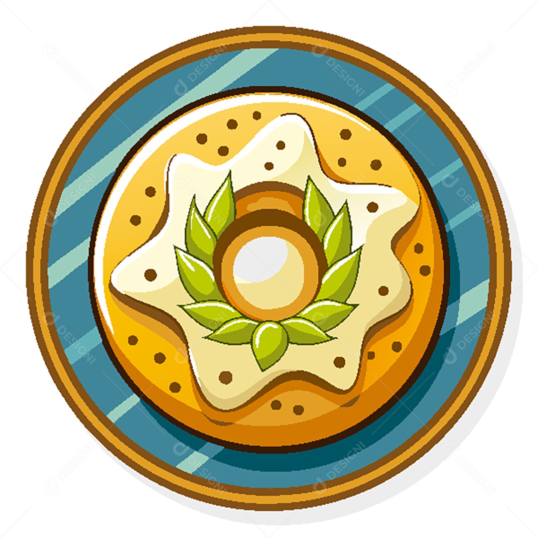 Modelo de Ícone de Logo Rosquinha Vetor EPS