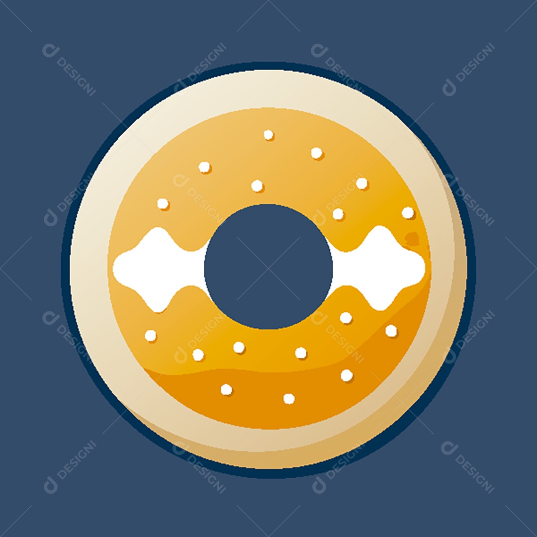 Modelo de Ícone de Logo Rosquinha Vetor EPS