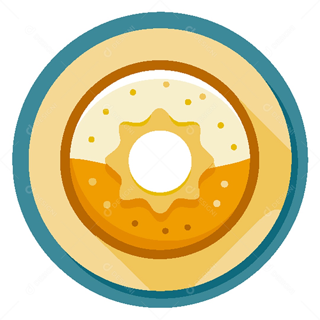 Modelo de Ícone de Logo Rosquinha Vetor EPS