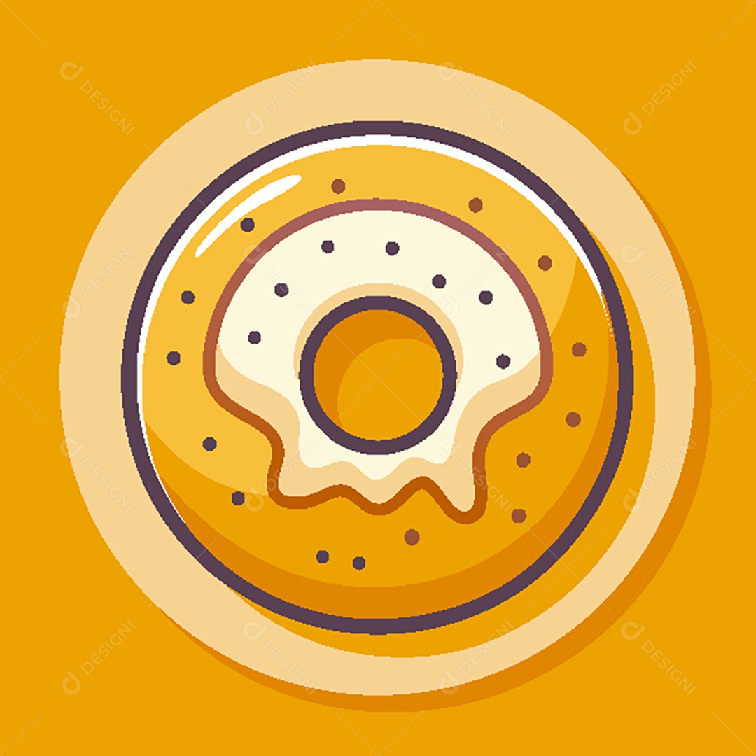 Modelo de Ícone de Logo Rosquinha Vetor EPS