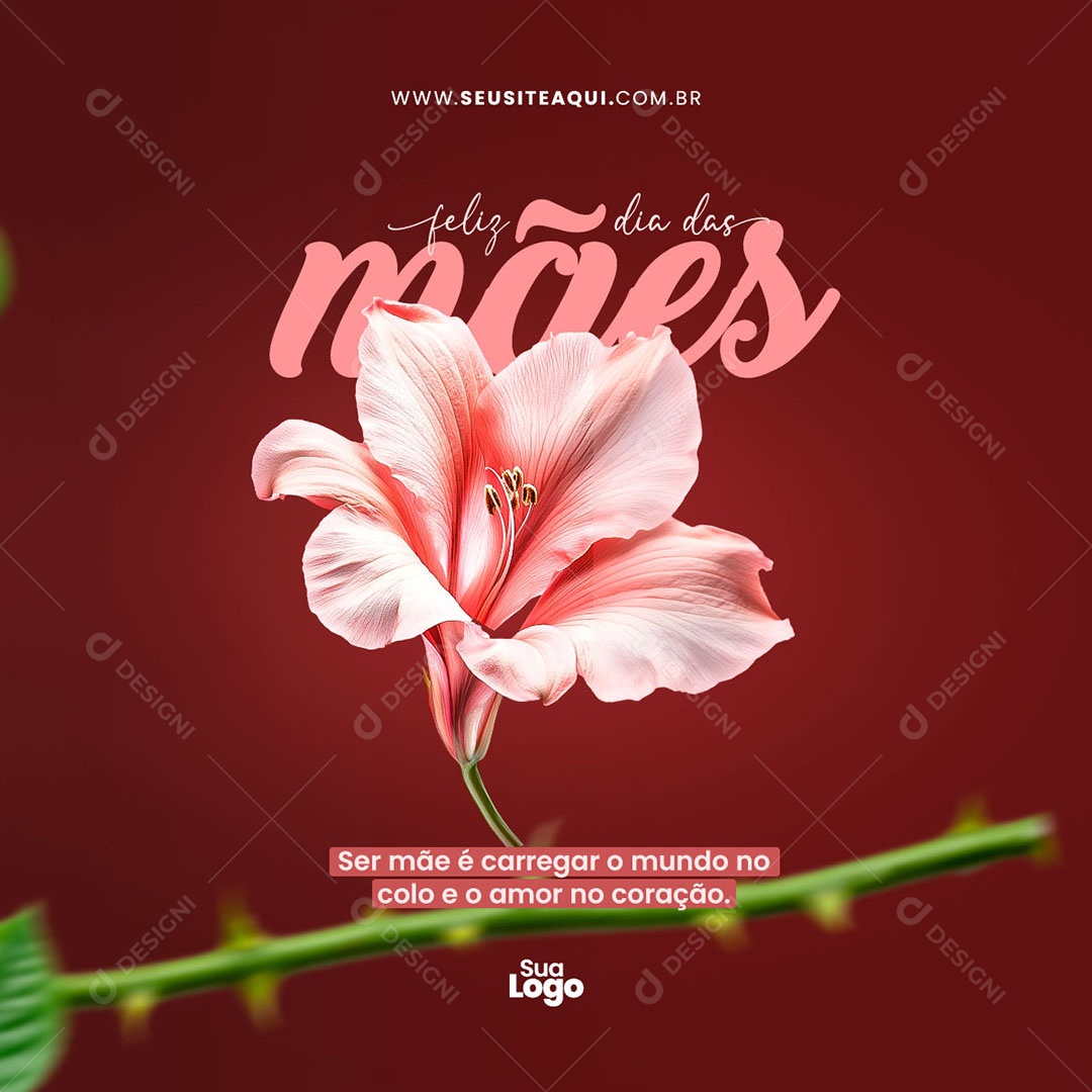 Feliz Dia das Mães Social Media PSD Editável