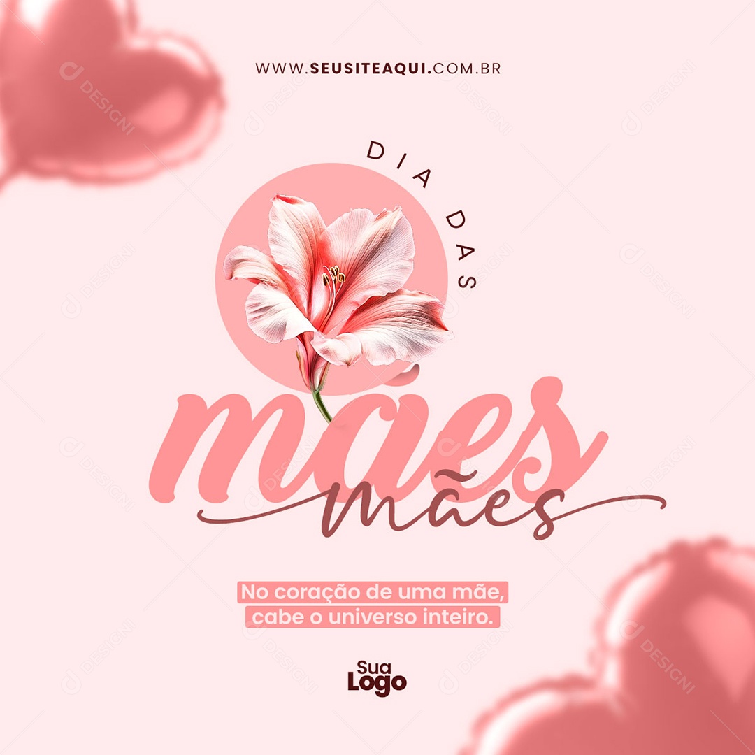 Feliz Dia das Mães Social Media PSD Editável