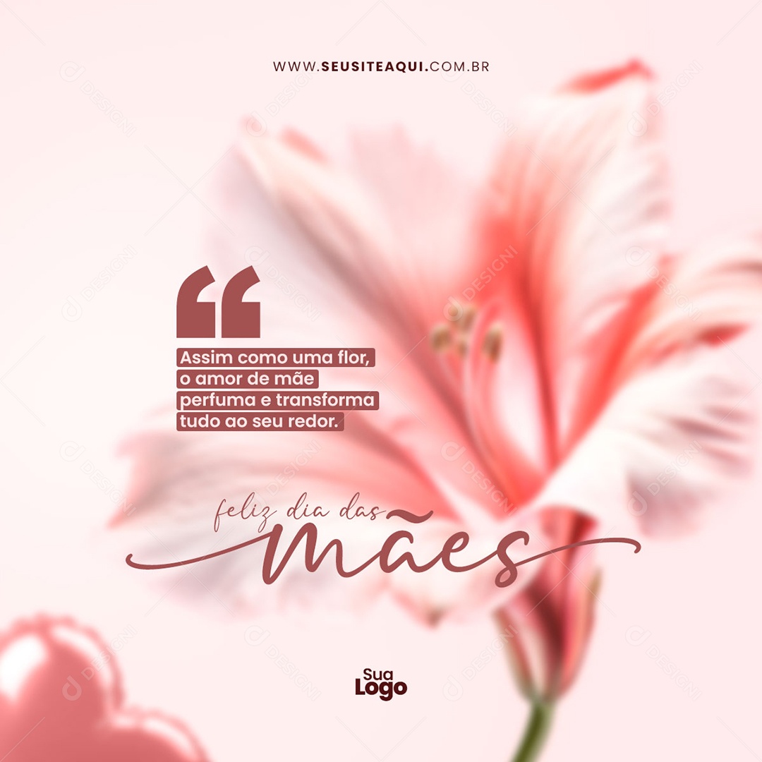 Feliz Dia das Mães Social Media PSD Editável