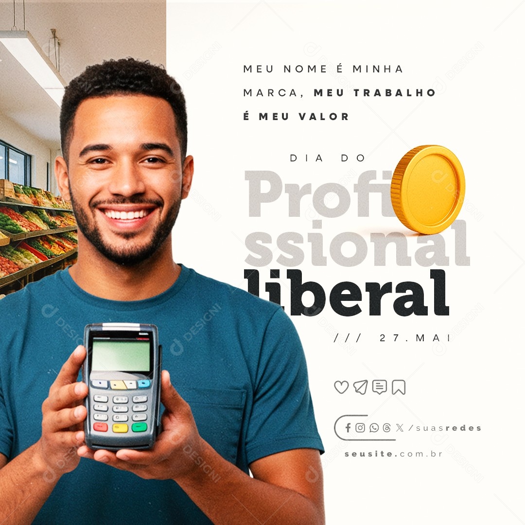 Dia do Profissional Liberal 27 de Maio Social Media PSD Editável