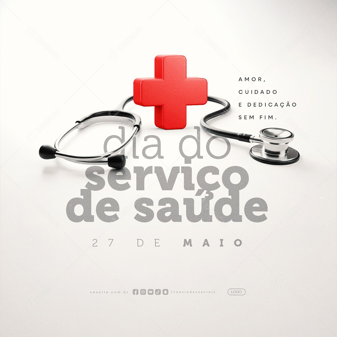 Dia do Serviço de Saúde 27 de Maio Social Media PSD Editável