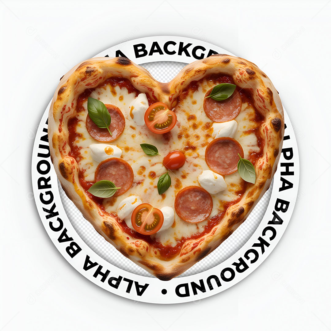 Elemento 3D Pizza Para Composição PSD