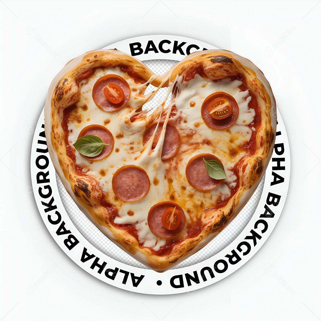 Elemento 3D Pizza Para Composição PSD